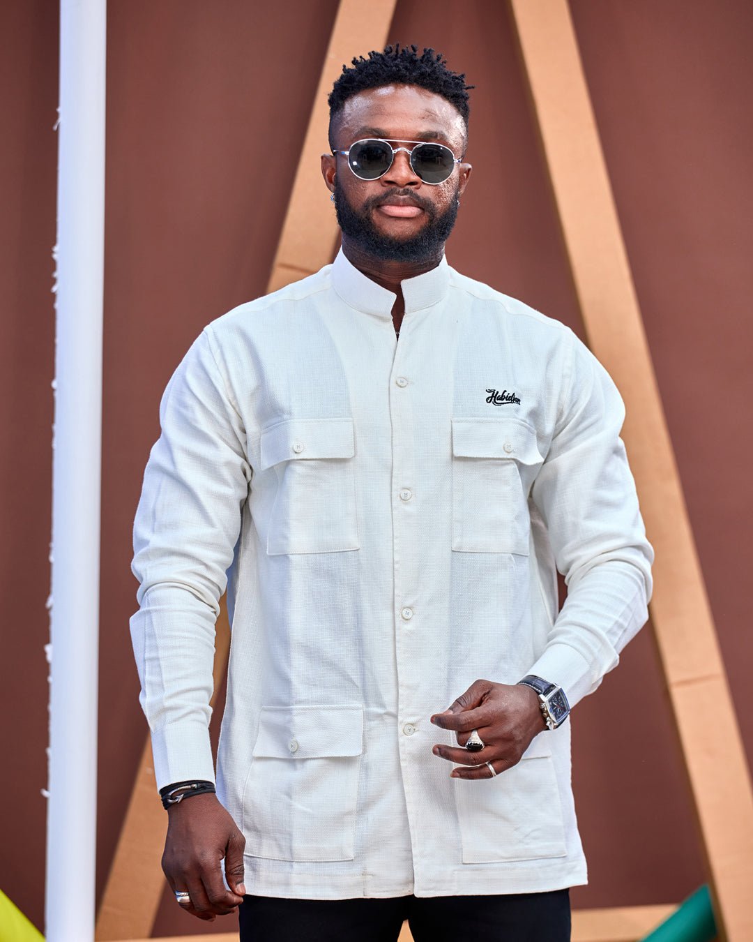 Prestige Blanche à Poches - Habi'djan