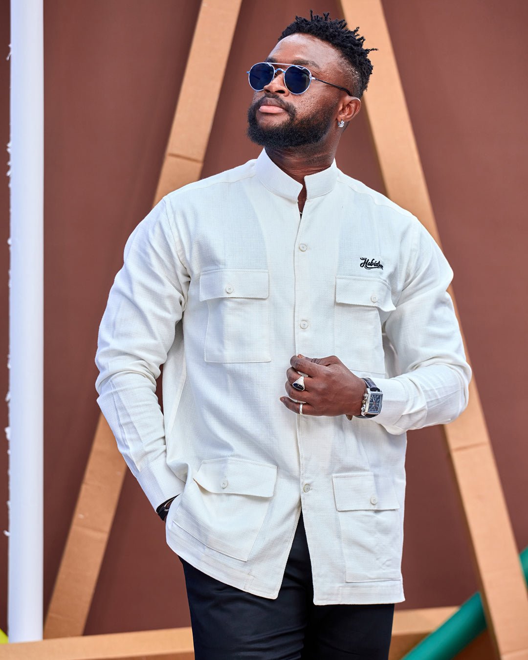 Prestige Blanche à Poches - Habi'djan