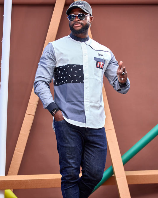 Chemise Patchwork Graphique - Habi'djan