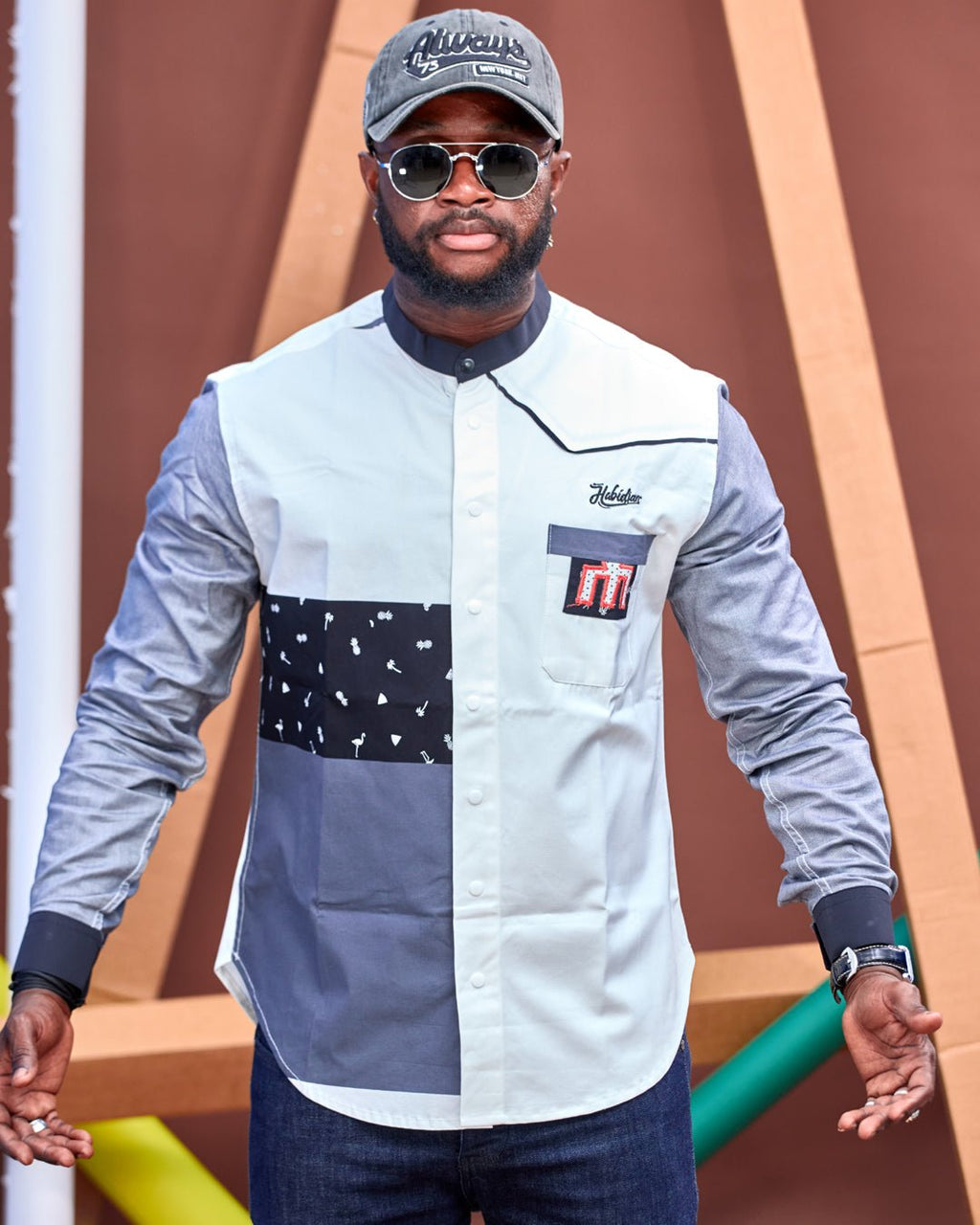 Chemise Patchwork Graphique - Habi'djan