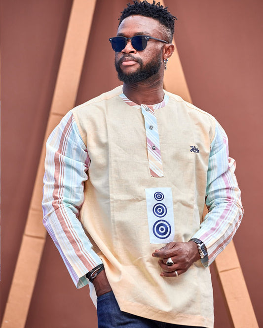 Beige & Rayures Pastel - Habi'djan