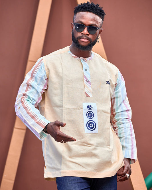 Beige & Rayures Pastel - Habi'djan